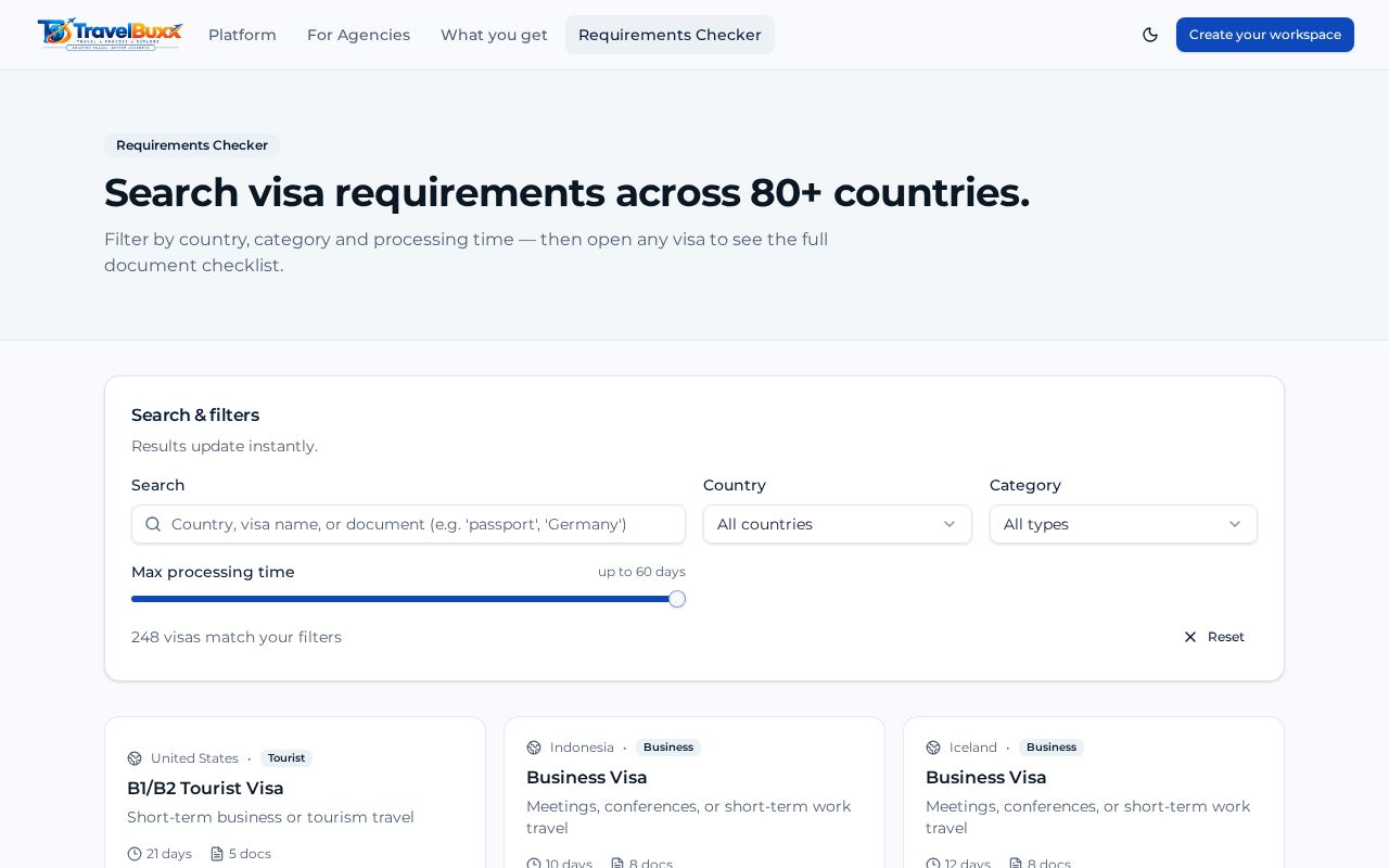 Applicants & travellers